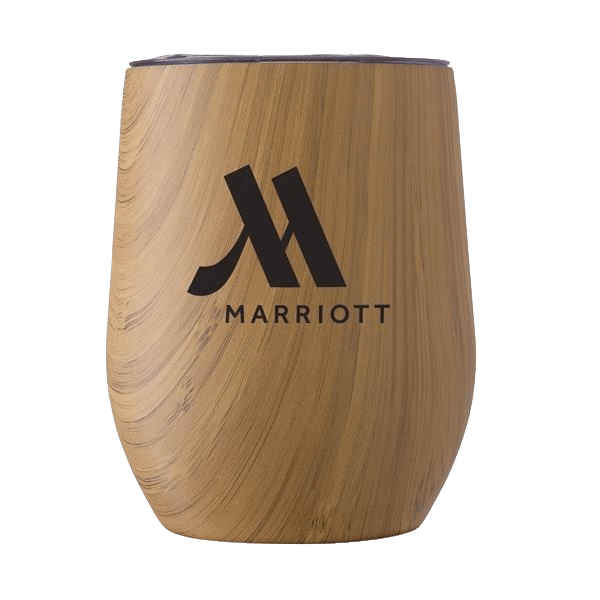 NATURAL WOOD GRAIN STAINLESS TUMBLER